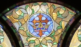 Crown and Cross Detail, FUMC, Point Richmond, CA (copyright: Laurie Snyder, 2011)